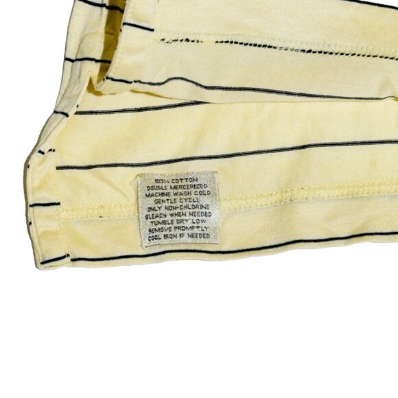 Peter Millar Men’s L Yellow Striped Polo Shirt Double Mercerized Cotton EUC - Picture 6 of 7